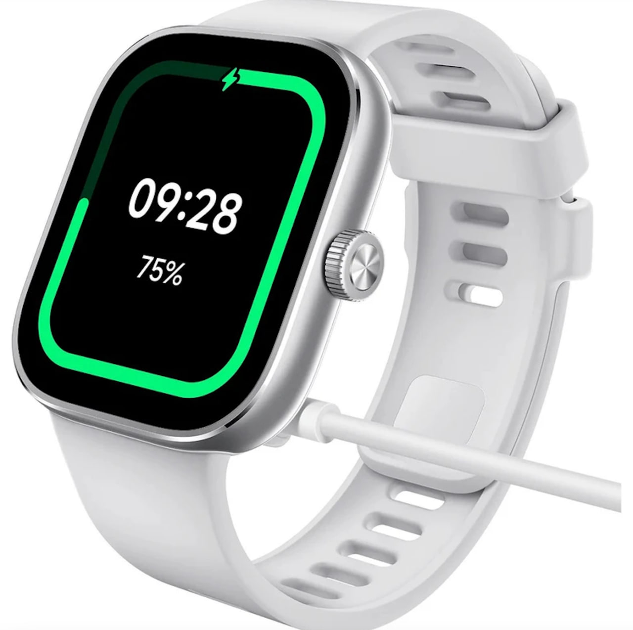ساعت هوشمند 47 میلی متری شیائومی مدل Redmi Watch 4 رنگ سفید نمای کنار محصول