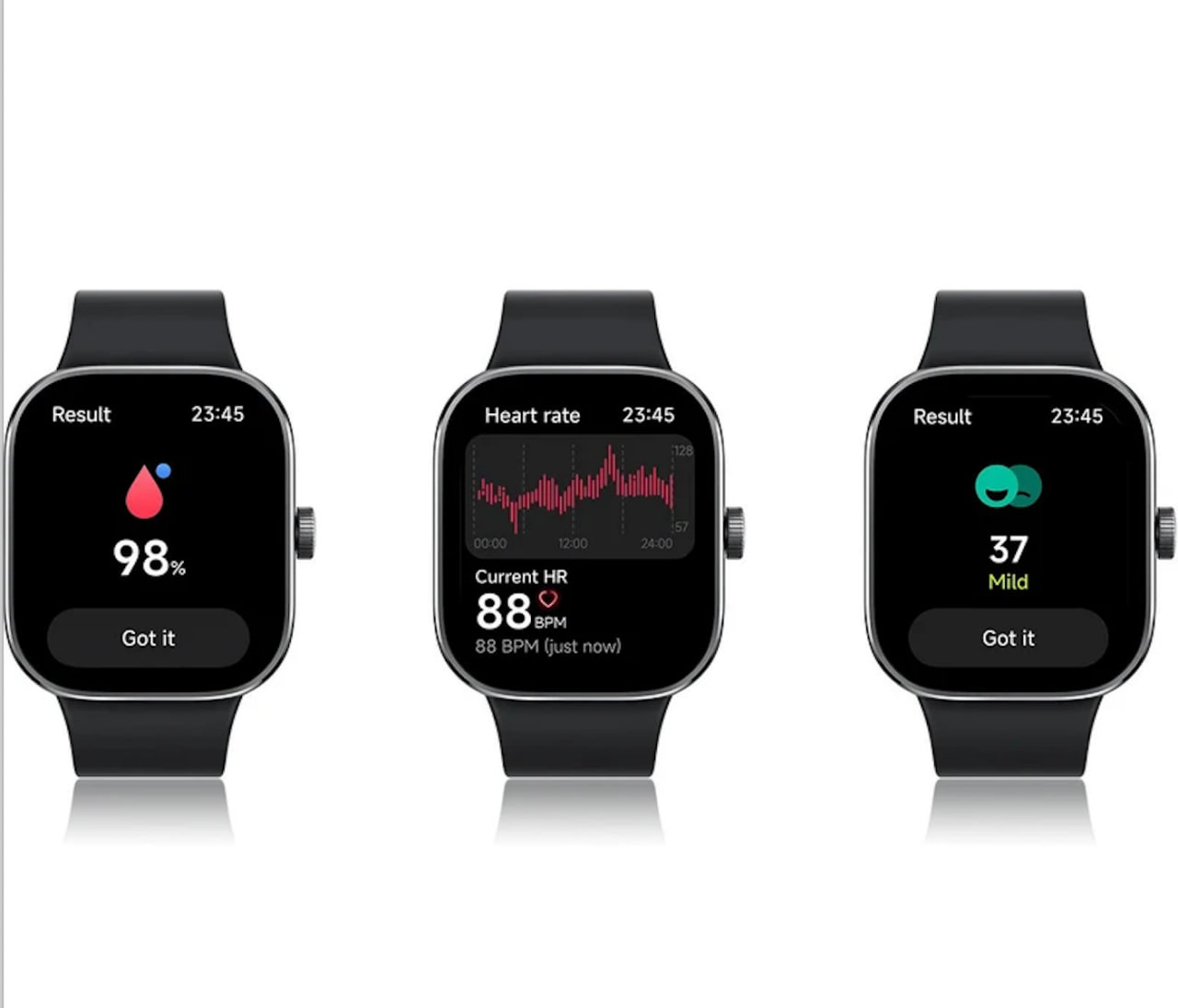 ساعت هوشمند 47 میلی متری شیائومی مدل Redmi Watch 4 نمای روبرو رنگ مشکی