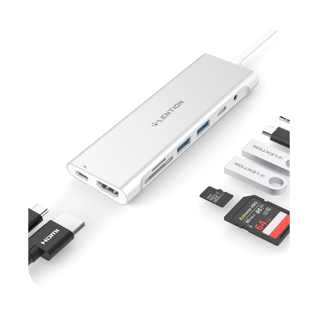  هاب هشت پورت USB-C لنشن مدل C37 معرفی پورتهای دستگاه 