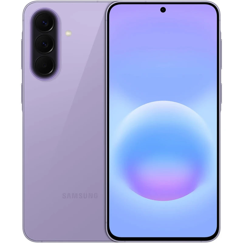 گوشی سامسونگ Galaxy A57 256GB رم 12GB - نمای جلو و پشت رنگ بنفش