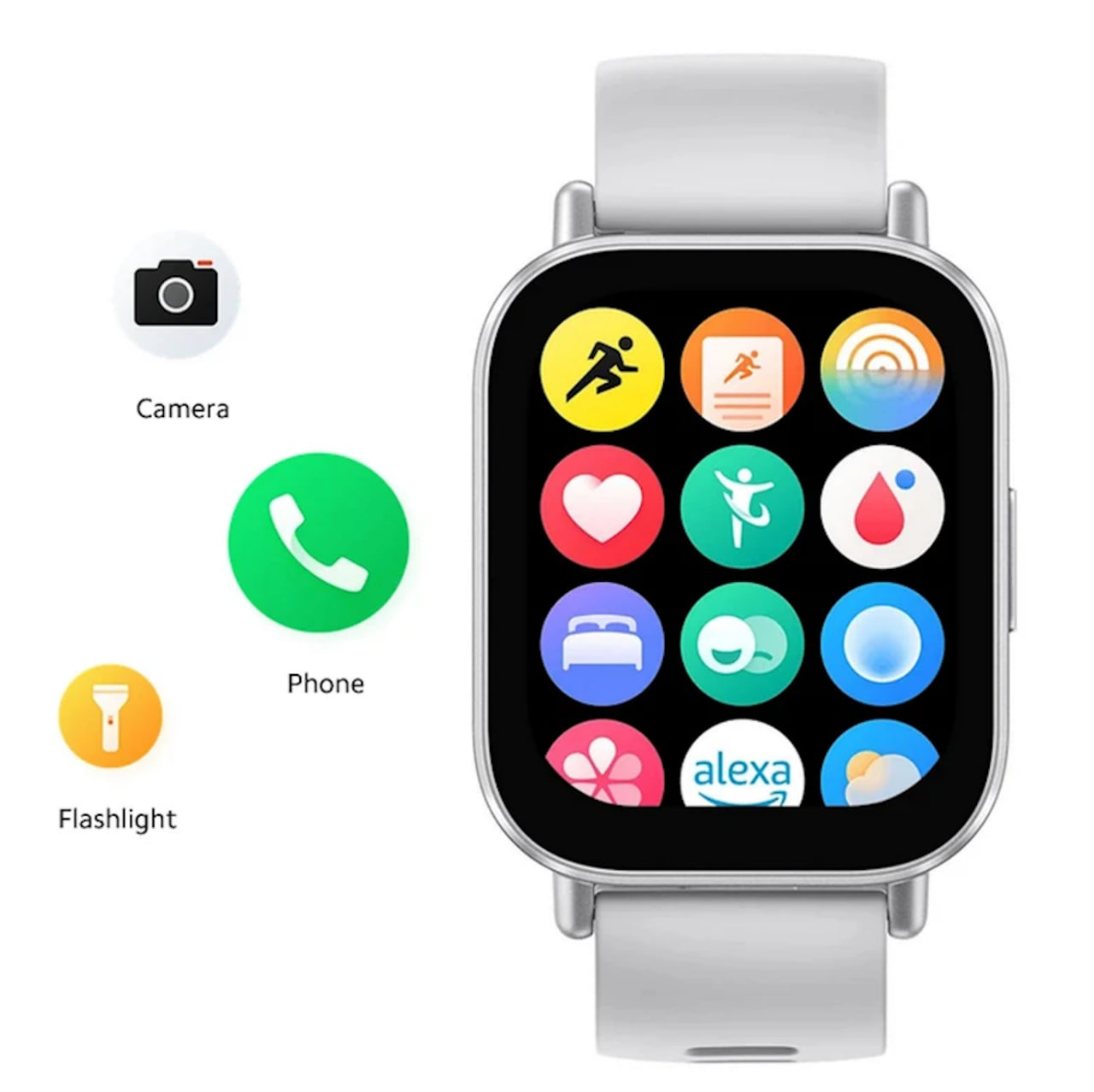 ساعت هوشمند شیائومی مدل Redmi Watch 5 Active - Global رنگ سفید نمای روبرو