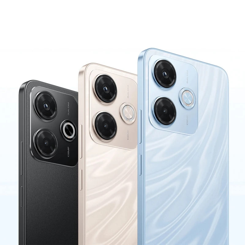 گوشی موبایل شیائومی مدل Redmi 13x دو سیم کارت ظرفیت 256 گیگابایت و رم 8 گیگابایت تنوع رنگی نمای پشت وروی گوشی