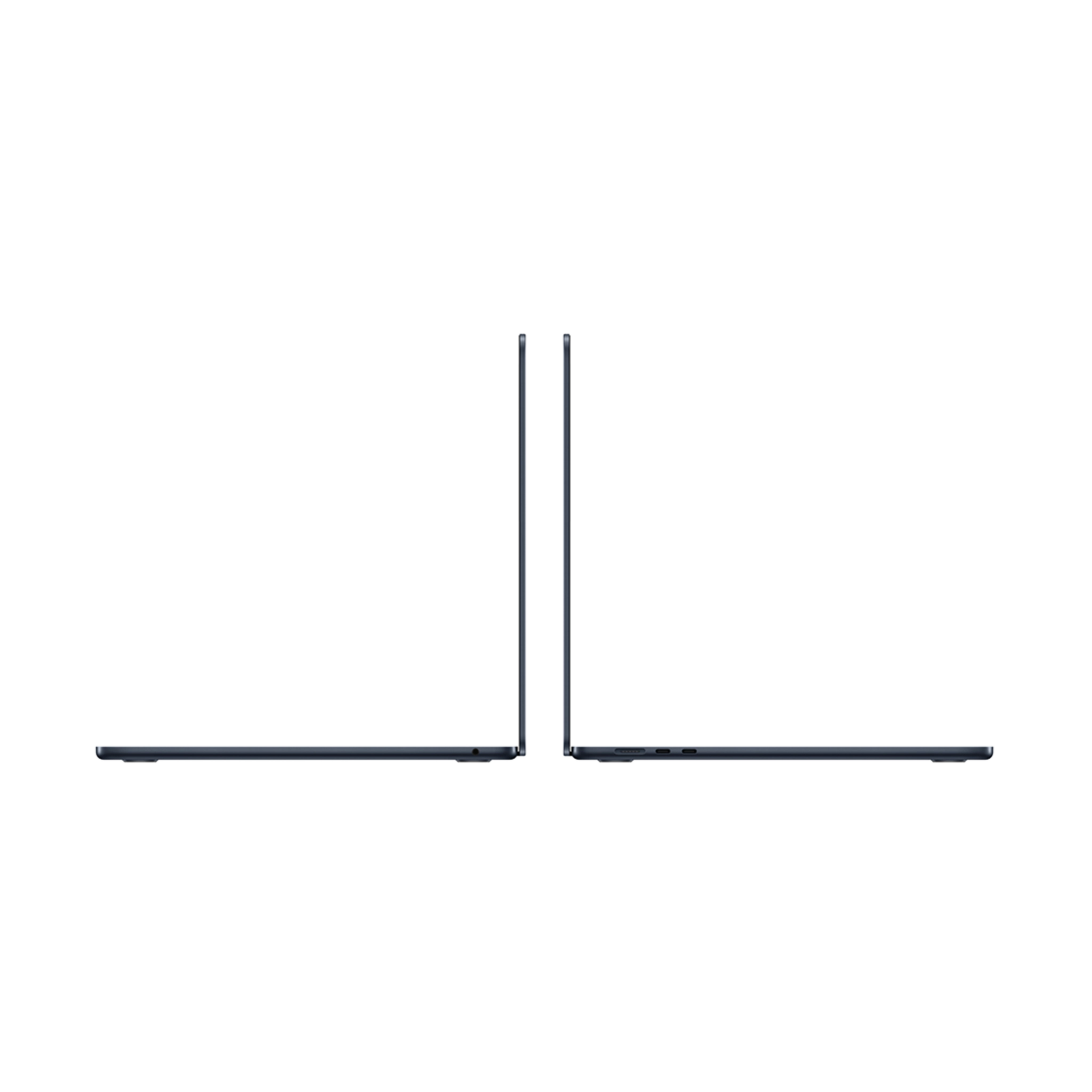 10. مک بوک ایر 13.6 اینچ M5 16GB 1TB مدل 2026 رنگ میدنایت - نمای جانبی باز