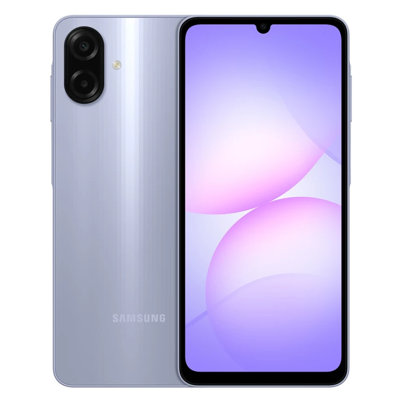 گوشی سامسونگ Galaxy A07 ظرفیت 64 گیگابایت رم 4 گیگابایت رنگ نقرهای - نمای جلو و پشت
