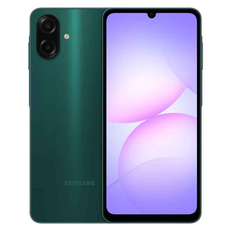گوشی سامسونگ Galaxy A07 ظرفیت 64 گیگابایت رم 4 گیگابایت رنگ سبز - نمای جلو و پشت