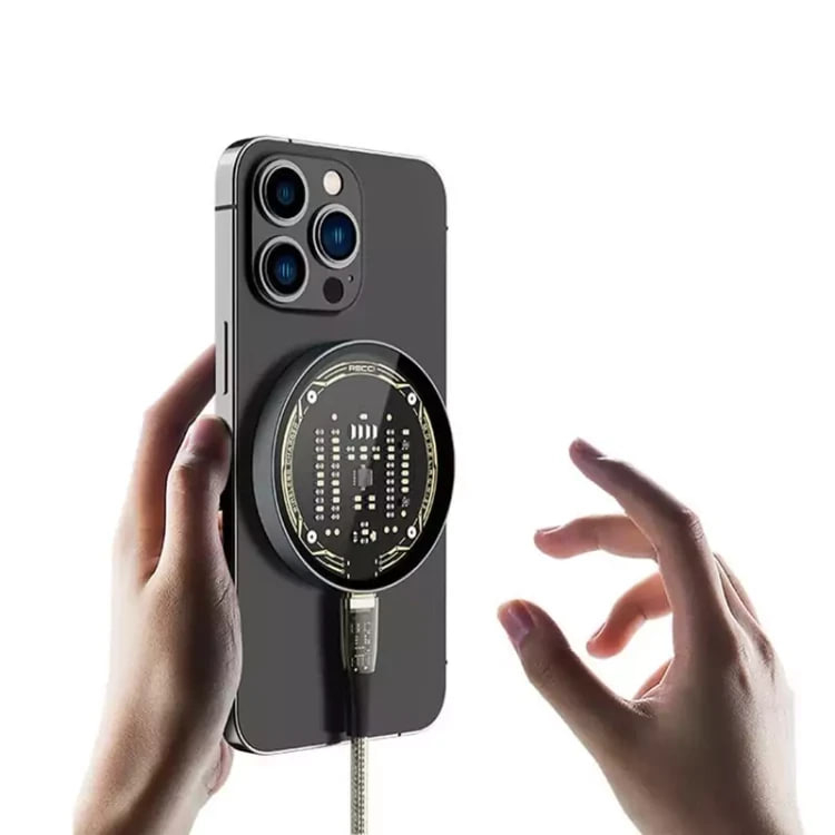 شارژر بی سیم مگ سیف رسی مدل RCW-23CC قرارگیری روی گوشی