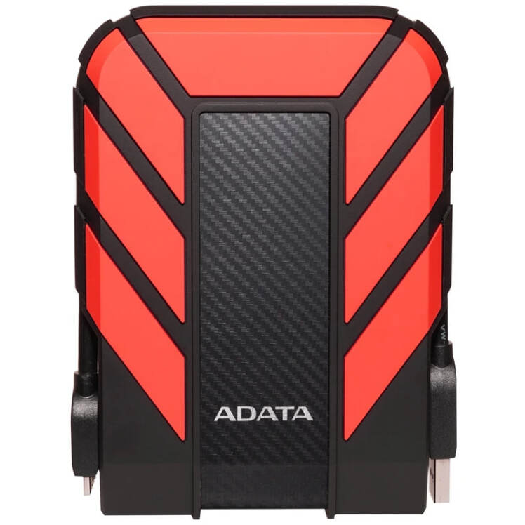هارد اکسترنال ای دیتا مدل HD710 Pro ظرفیت ۲ ترابایت با استاندارد ارتباطی USB 3.2 Gen1 نمای روبرو رنگ قرمز 