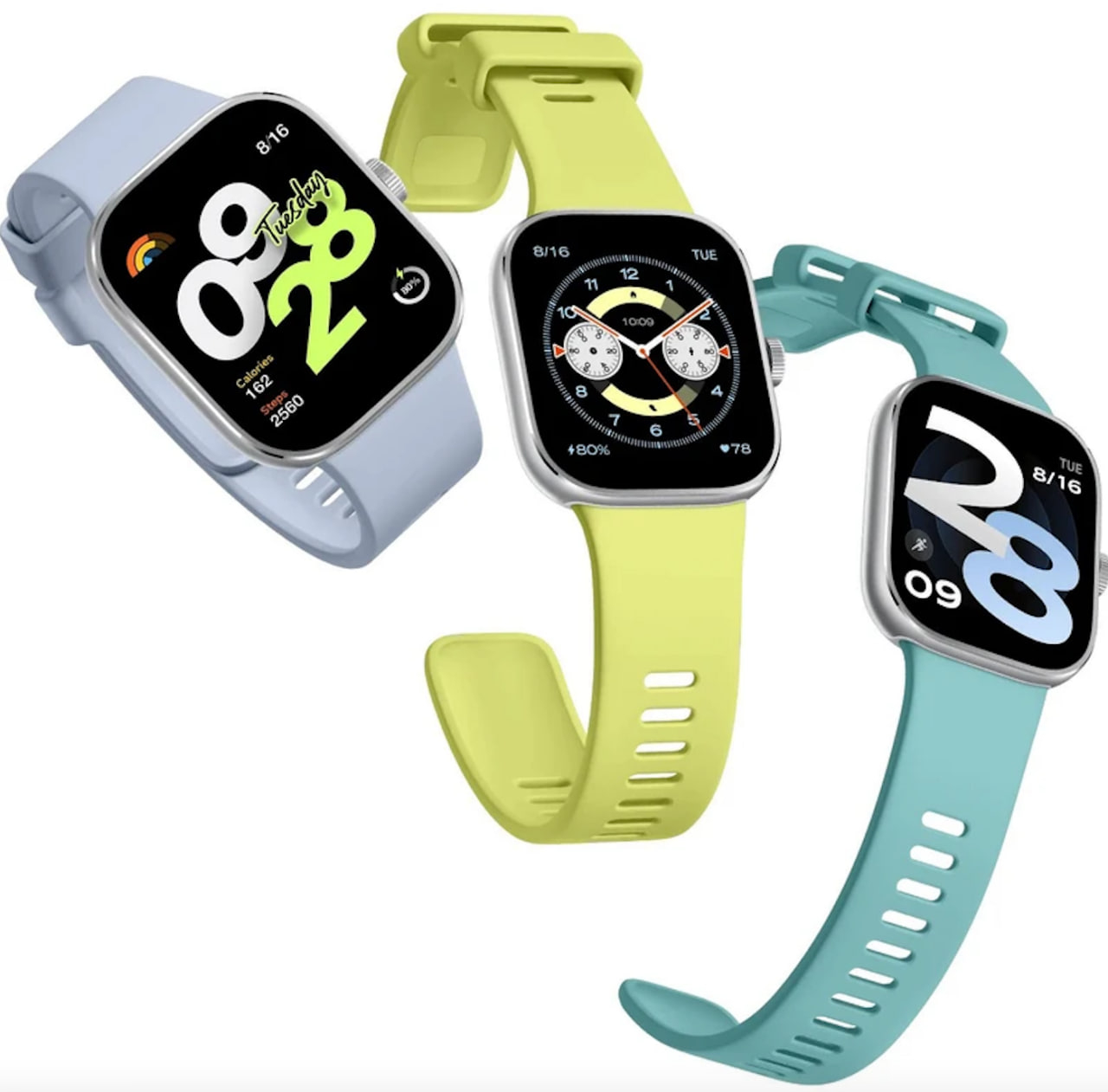ساعت هوشمند 47 میلی متری شیائومی مدل Redmi Watch 4 رنگ سفید زد و آبی