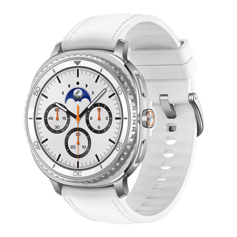ساعت هوشمند سامسونگ Galaxy Watch8 Classic سفید با صفحه آنالوگ