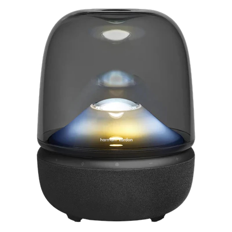 اسپیکر بلوتوثی هارمن کاردن مدل Aura Studio 5 با رقص نور رنگی نما از روبرو