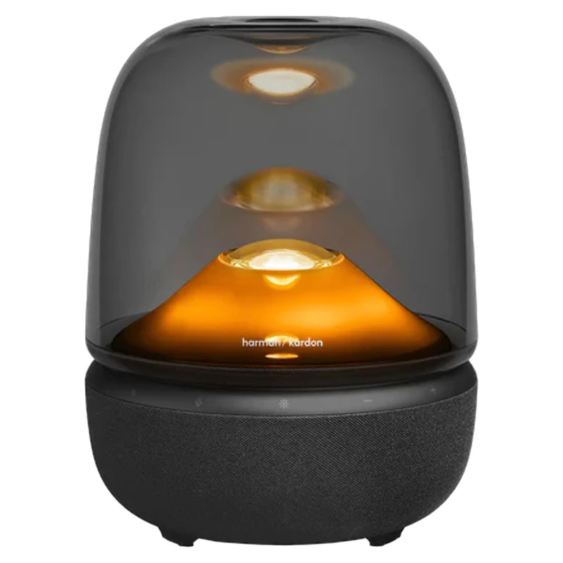 اسپیکر بلوتوثی هارمن کاردن مدل Aura Studio 5 با رقص نور نارنجی