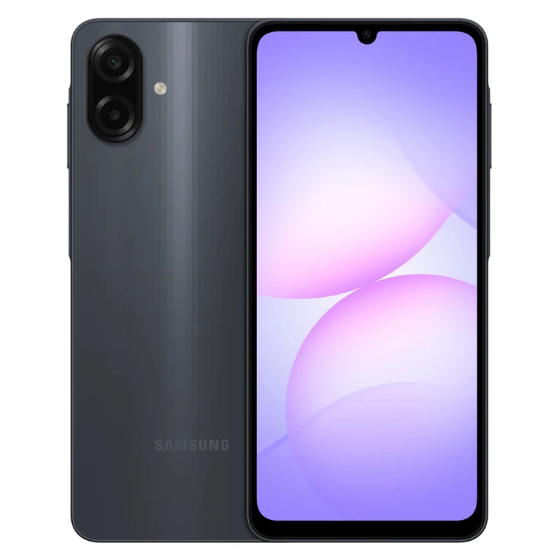 گوشی سامسونگ Galaxy A07 ظرفیت 64 گیگابایت رم 4 گیگابایت رنگ مشکی - نمای جلو و پشت
