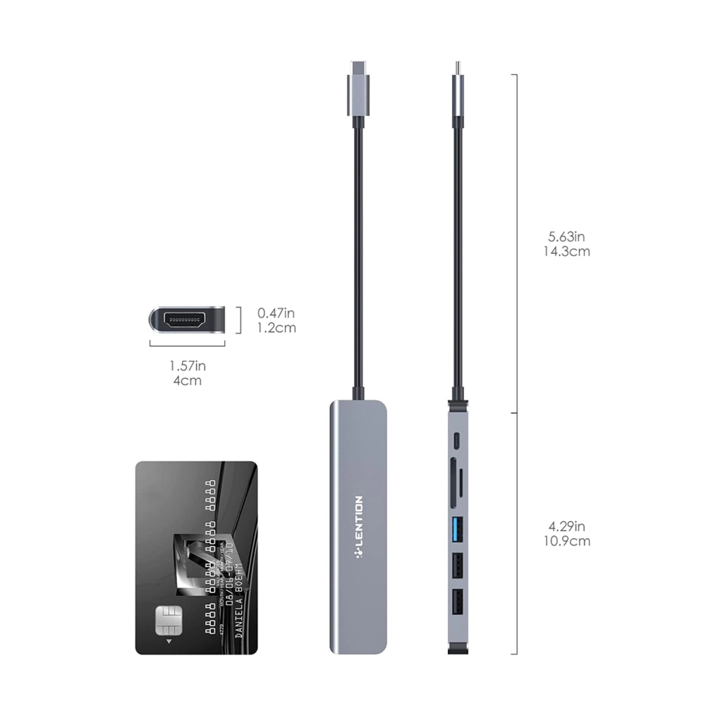  هاب هفت پورت USB-C لنشن مدل CE18P 