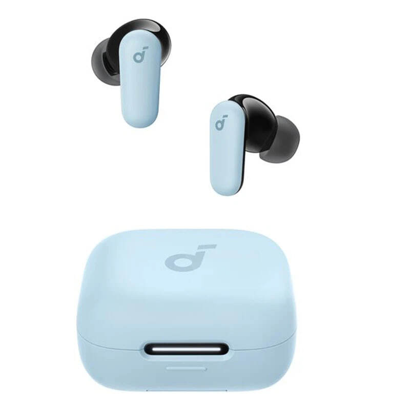 هدفون بلوتوثی انکر مدل R50i NC با حذف نویز فعال (ANC)، درگاه شارژ USB Type-C رنگ آبی