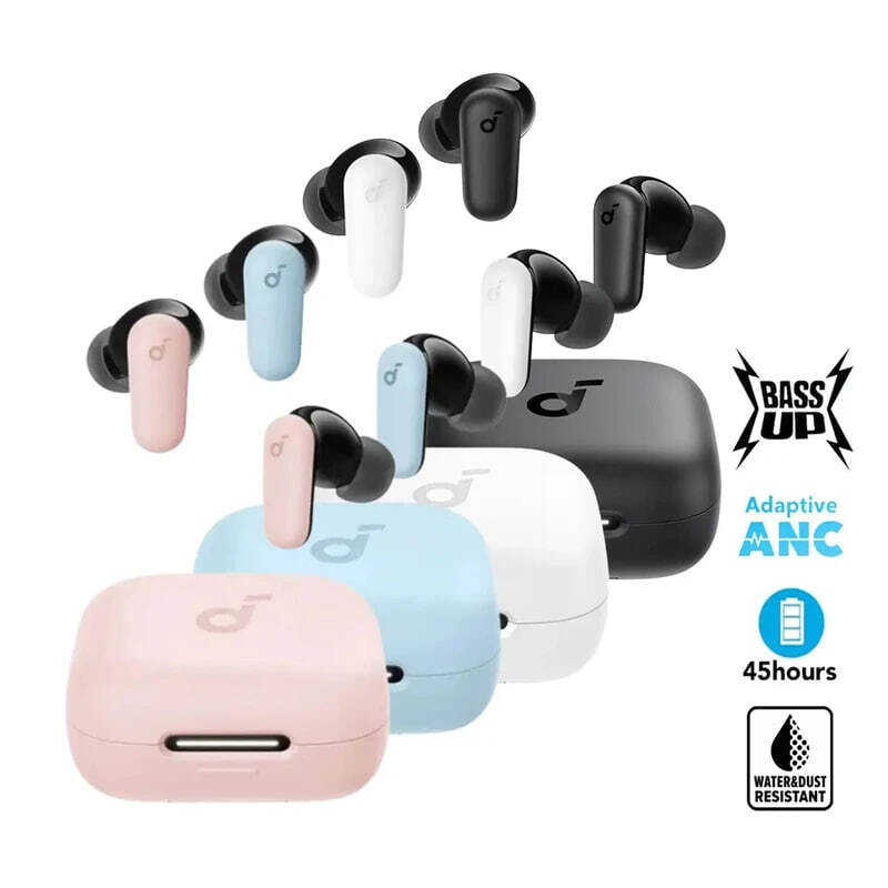 هدفون بلوتوثی انکر مدل R50i NC با حذف نویز فعال (ANC)، درگاه شارژ USB Type-C عکس تنوع رنگی محصول