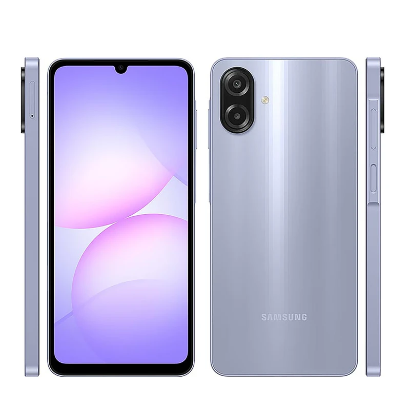 گوشی سامسونگ Galaxy A07 ظرفیت 64 گیگابایت رم 4 گیگابایت رنگ نقرهای - نمای جلو، پشت و کناره
