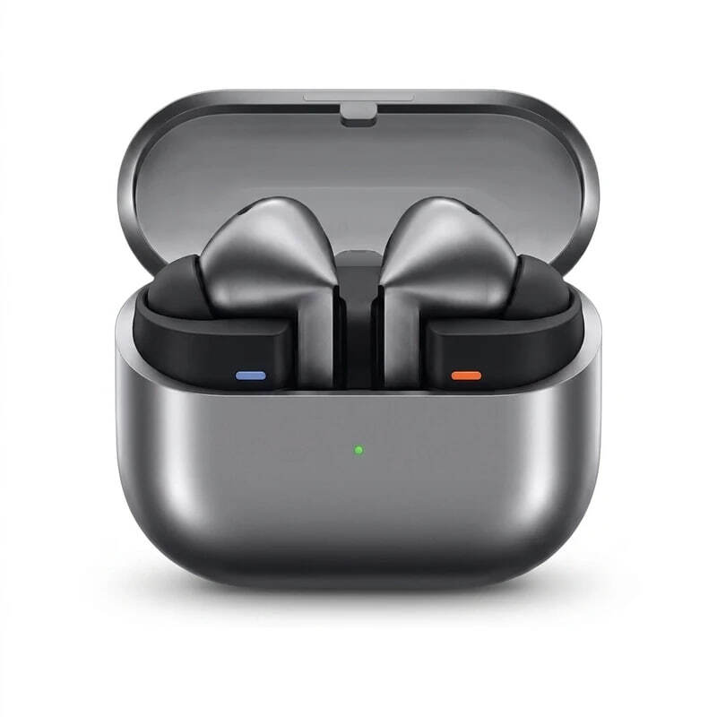 هدفون سامسونگ Galaxy Buds3 Pro - نمای روبروی کیس شارژ باز