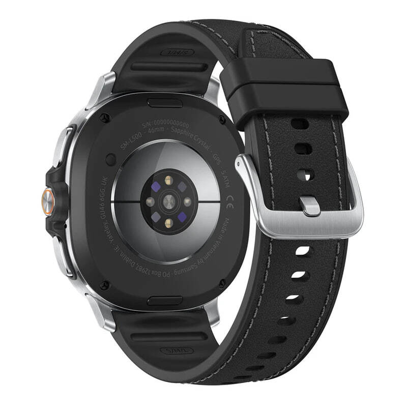 نمای پشت ساعت هوشمند سامسونگ Galaxy Watch8 Classic مشکی با بند بسته