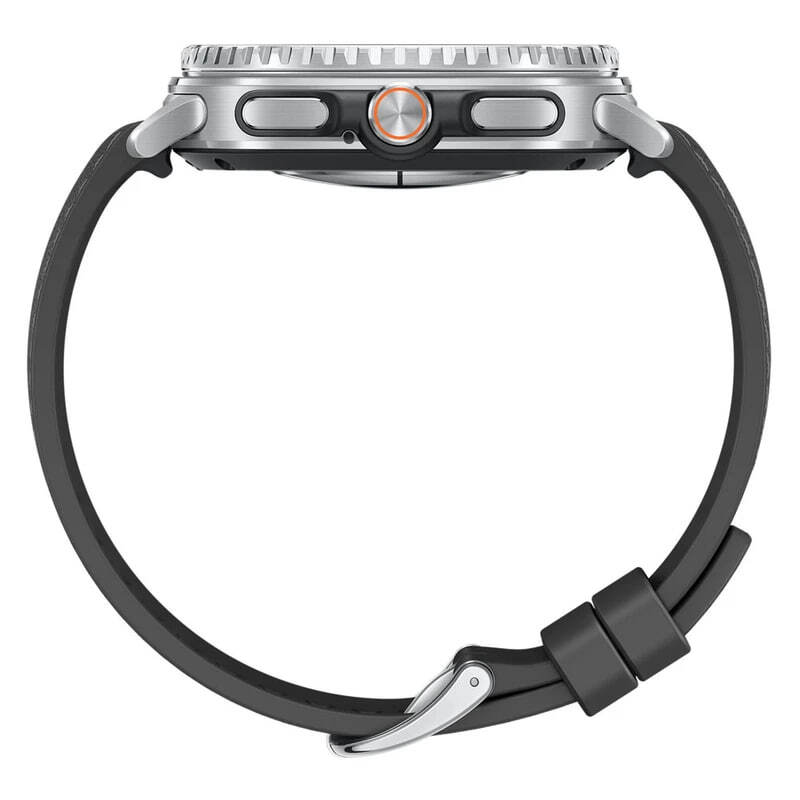 نمای جانبی ساعت سامسونگ Galaxy Watch8 Classic و طراحی بند مشکی