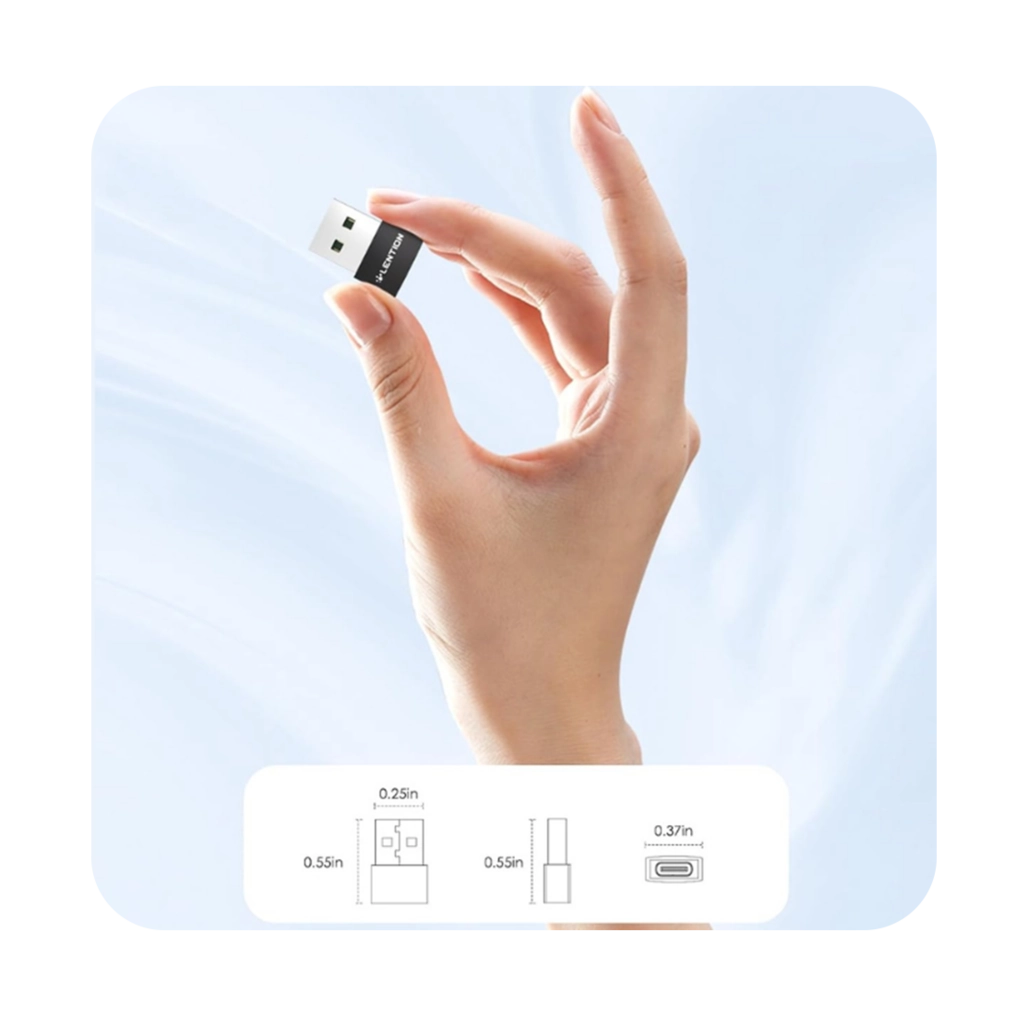  تبدیل USB-A به USB-C لنشن مدل CB-TP-H1 در دست کاربر 