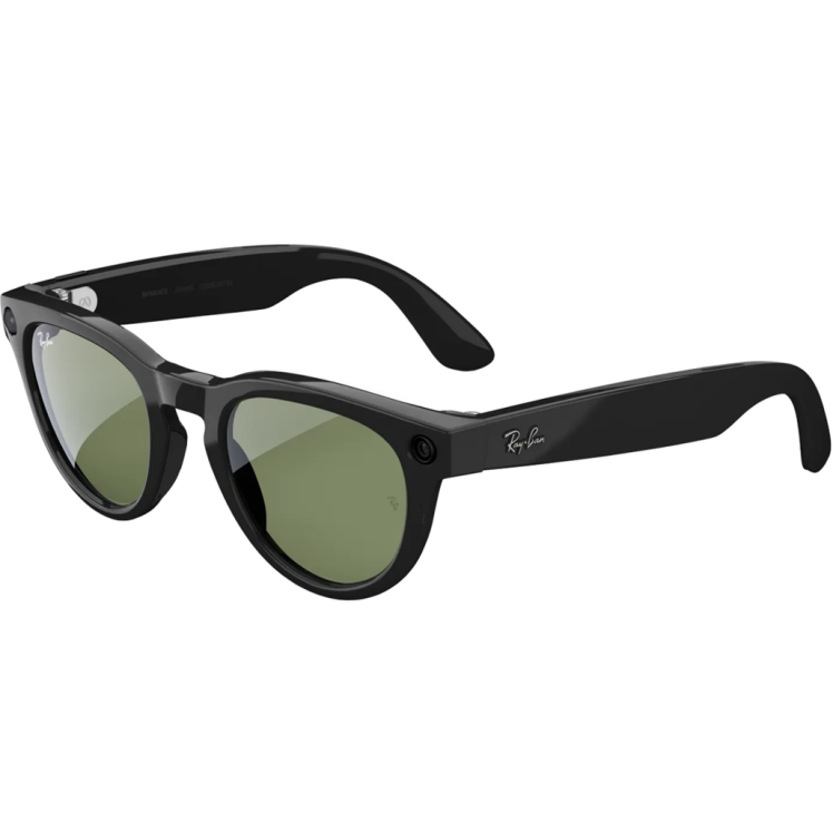 عینک هوشمند ری‌بن متا مدل Wayfarer RW4012 / فریم مشکی براق و لنز سبز گرافیتی نمای کناری 